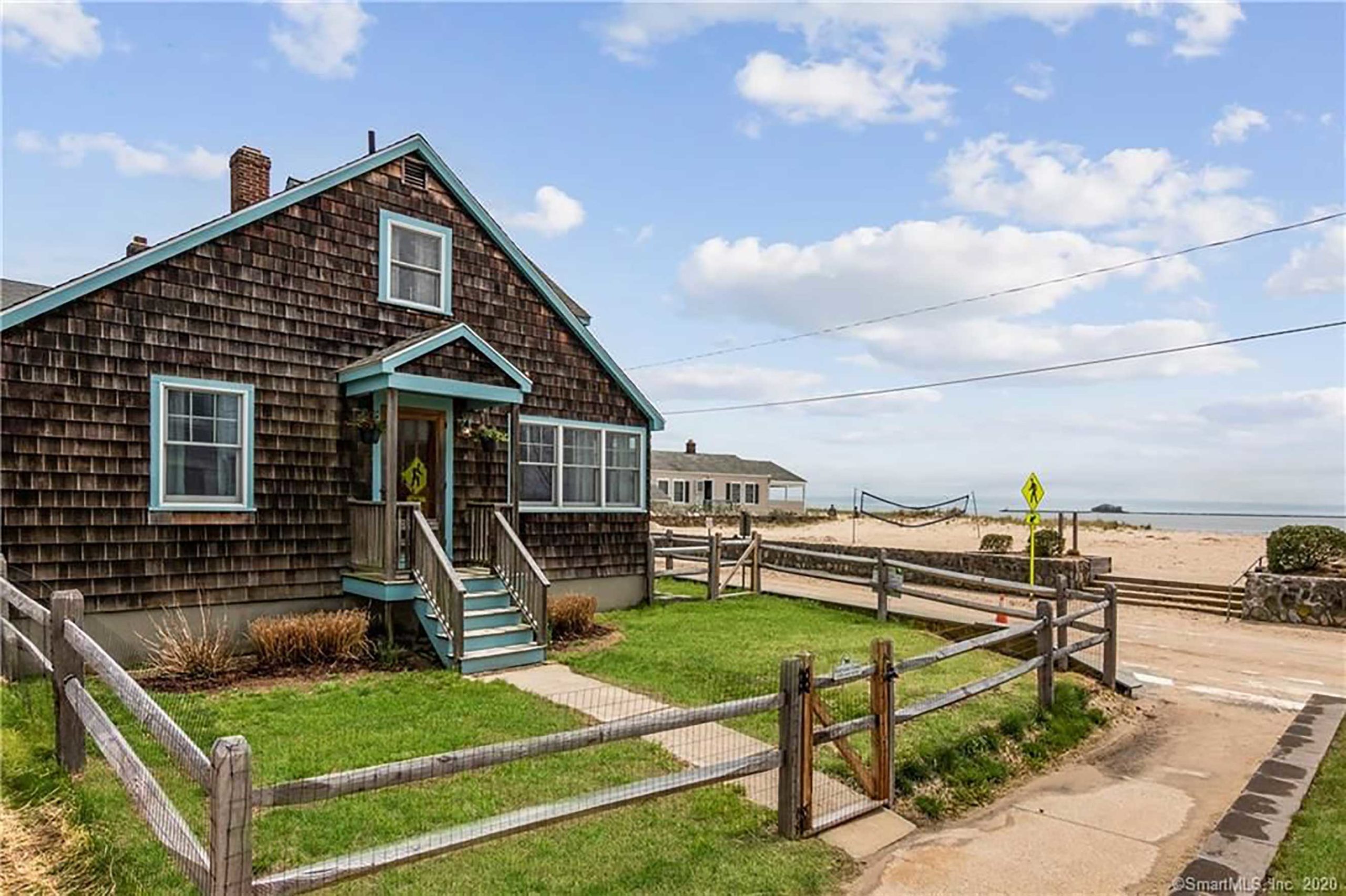 Photograph of a house on the beach in Westbrook, Connecticut